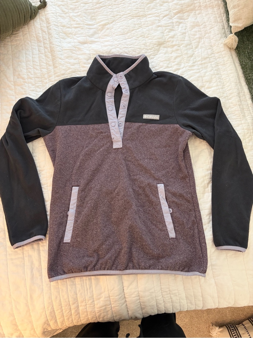 Columbia Women's Grat and Heathered Purple Snap-Placket Fleece Pullover